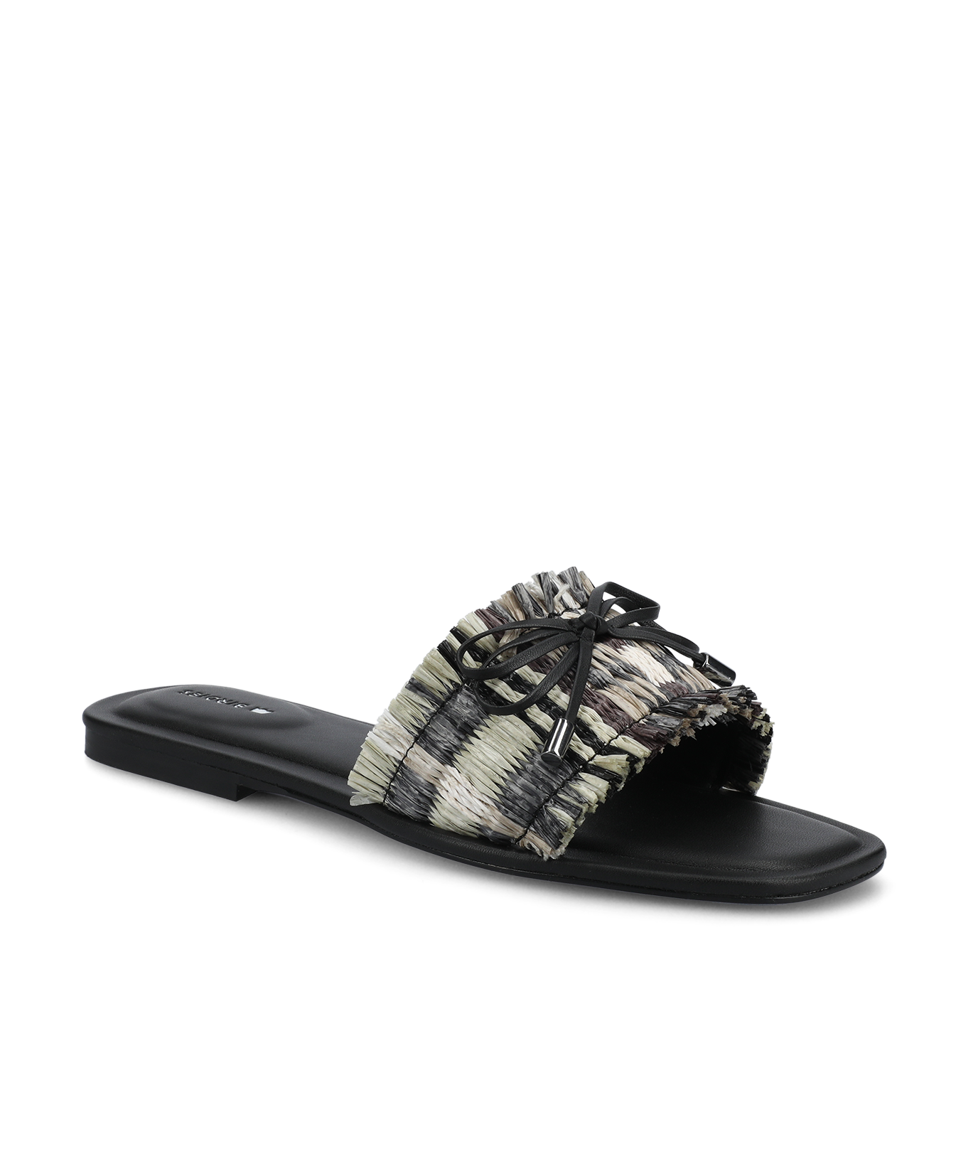The Kiwi Bow – Black Multi Raffia