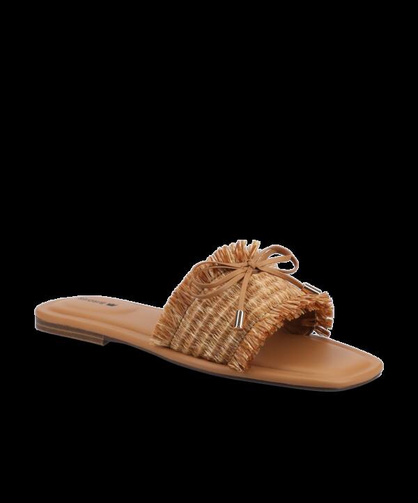 The Kiwi Bow – Tan Raffia