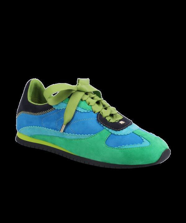 The Speedbird – Multi Cyan Suede