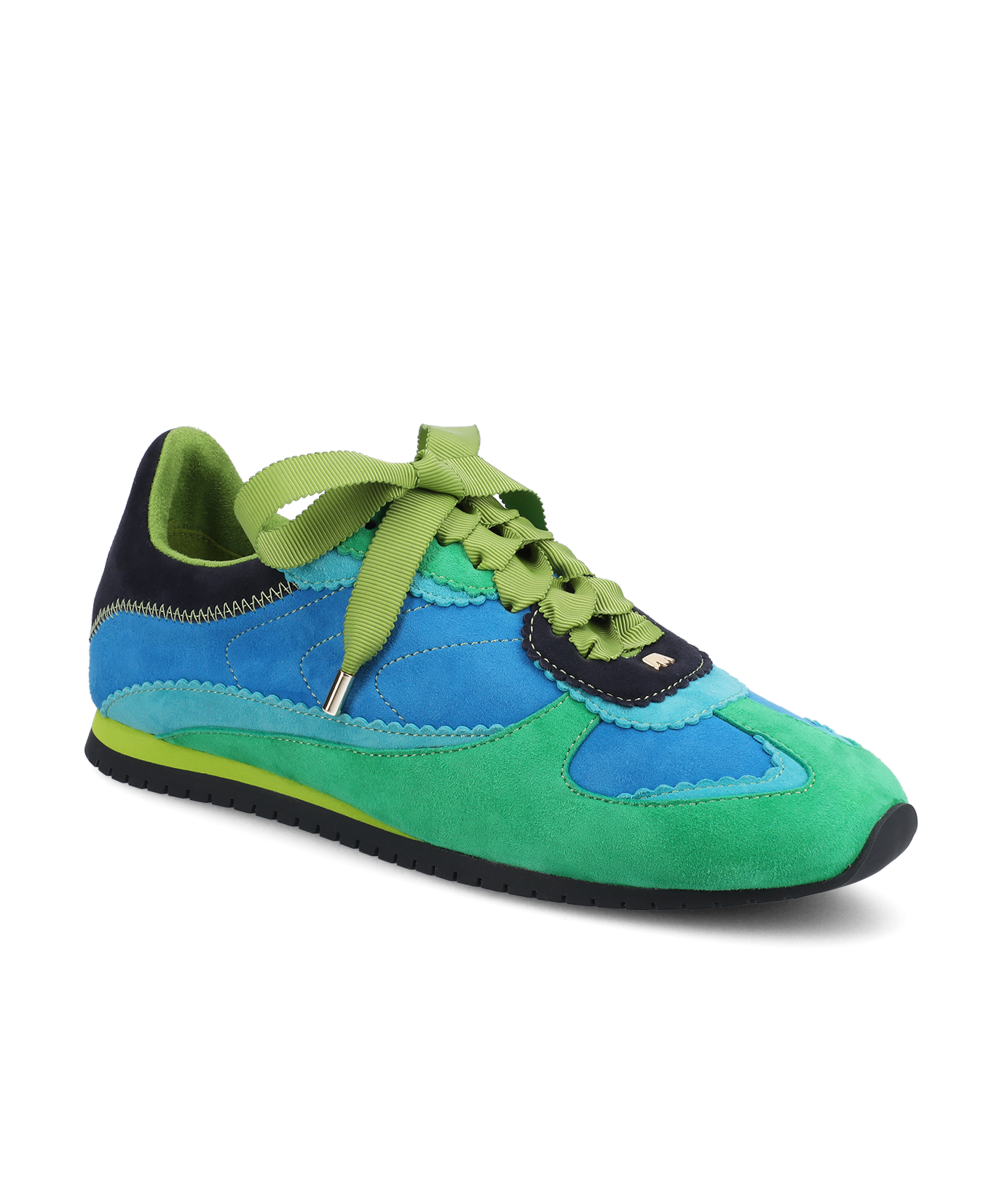 The Speedbird – Multi Cyan Suede