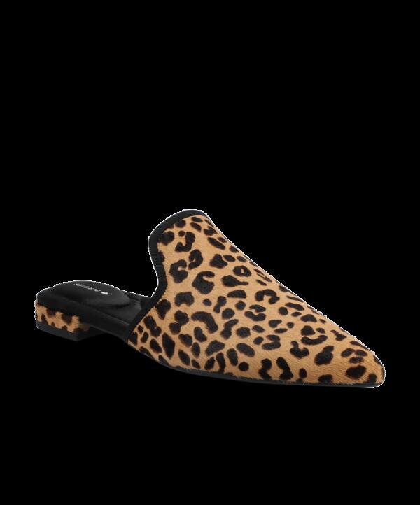 The Goldfinch 15 Mule – Leopardprint Haircalf
