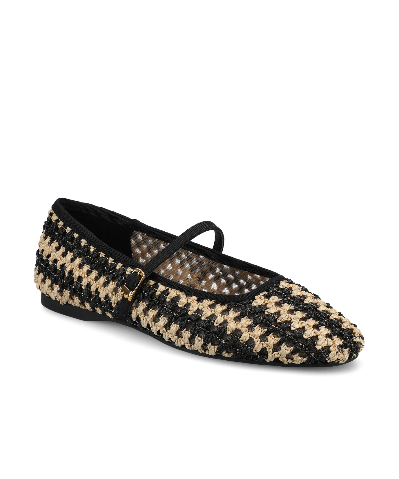 The Hummingbird Mary Jane – Black/Natural Openweave
