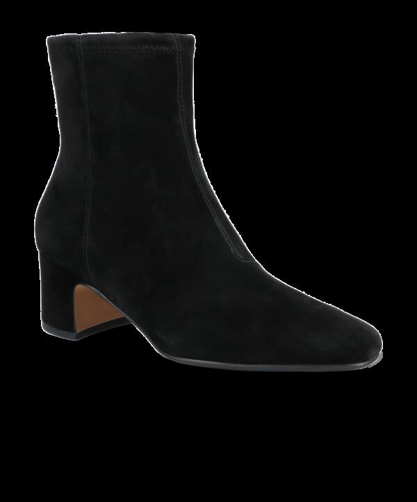 The Starling 50 Bootie – Black Stretch Suede