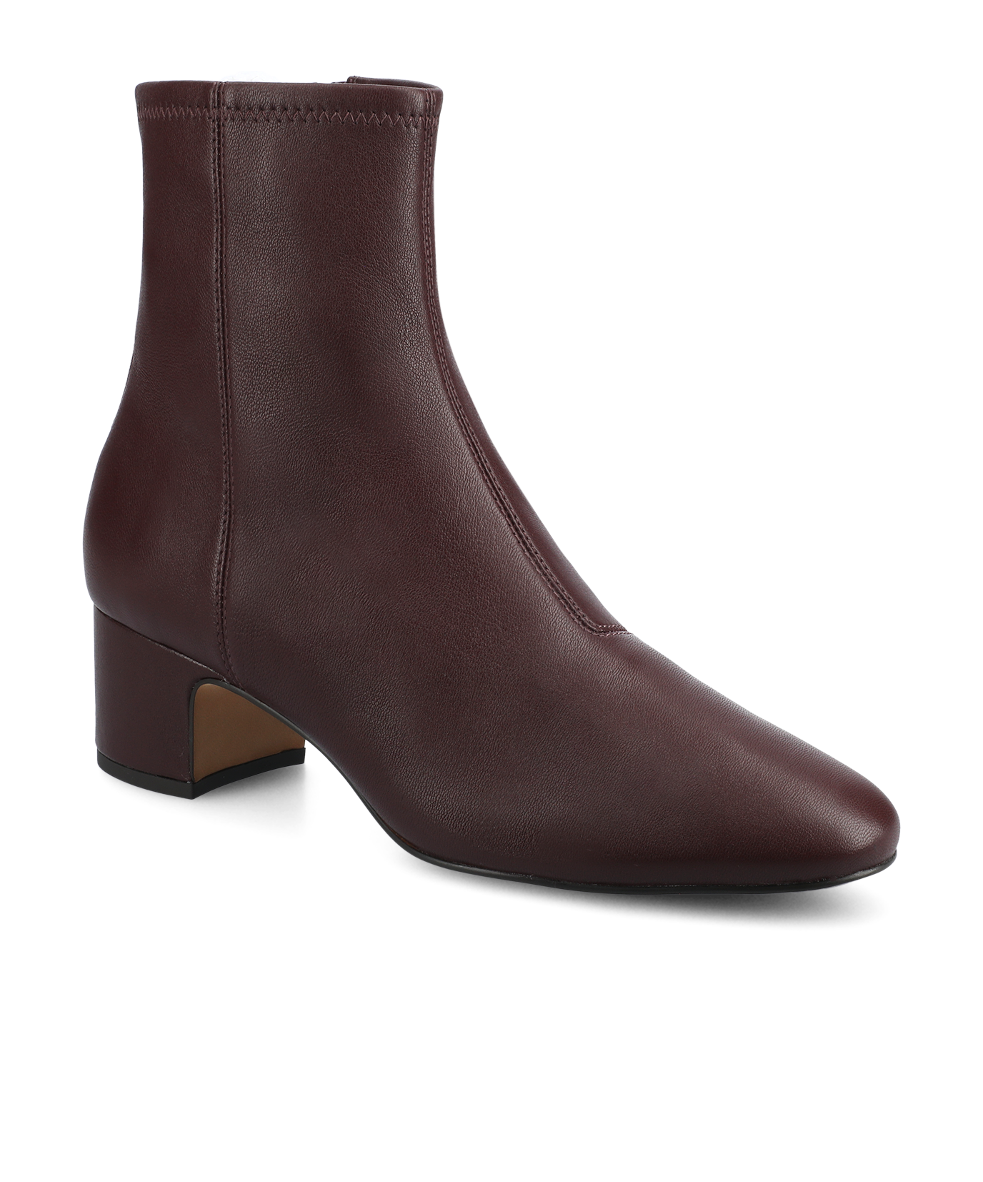 The Starling 50 Bootie – Burgundy Stretch Leather