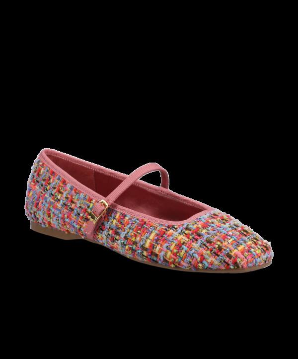 The Hummingbird Mary Jane – Pink Multi Tweed