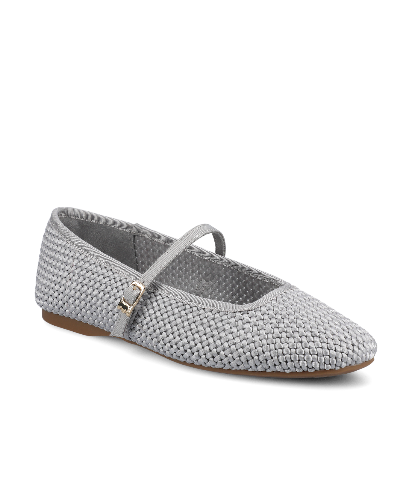 The Hummingbird Mary Jane – Silver Woven Satin