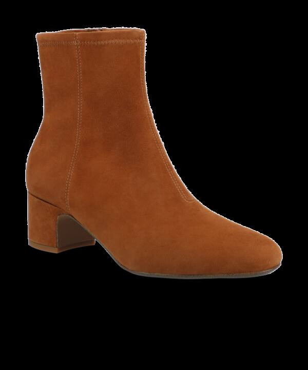 The Starling 50 Bootie – Tan Stretch Suede
