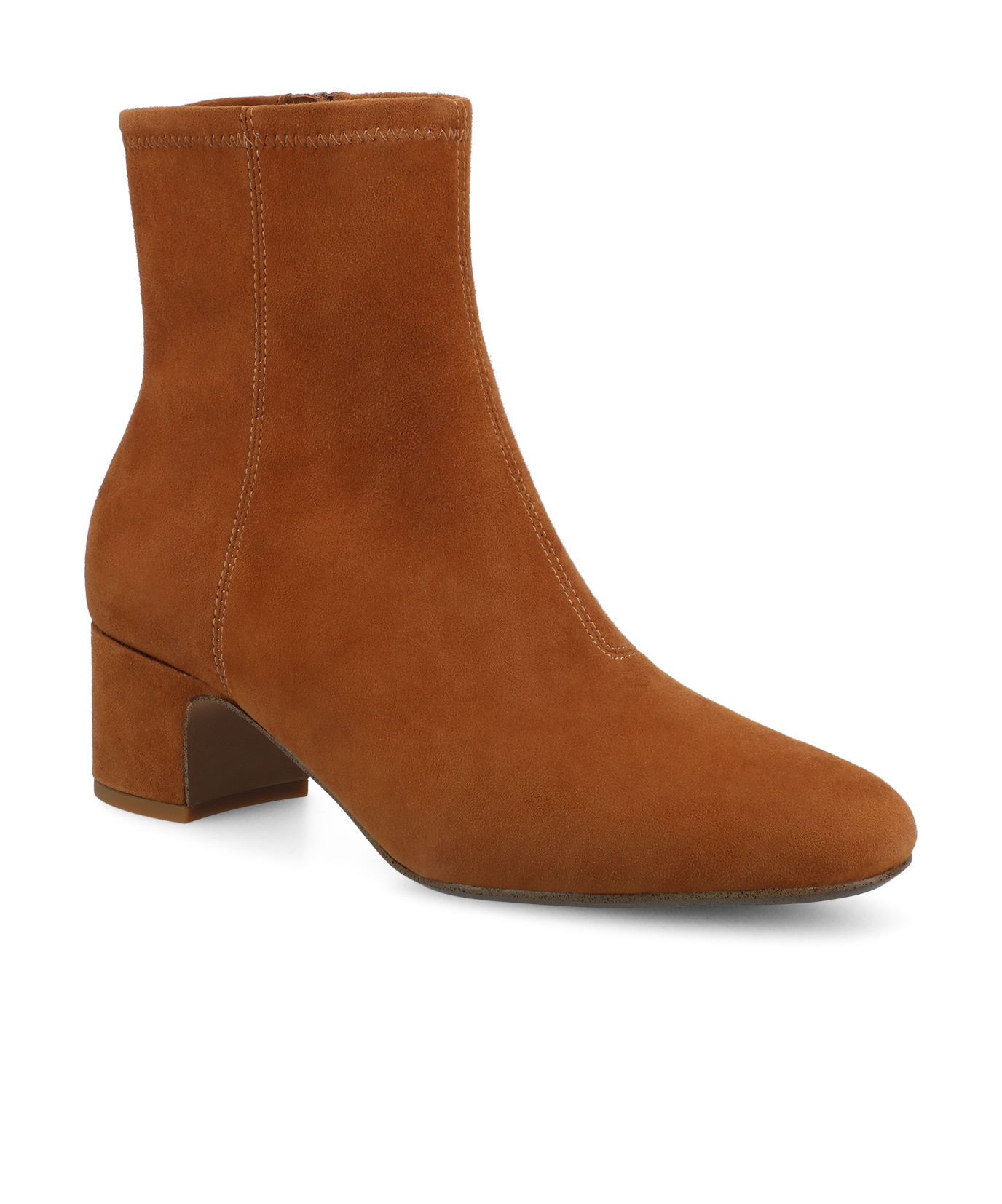 The Starling 50 Bootie – Tan Stretch Suede