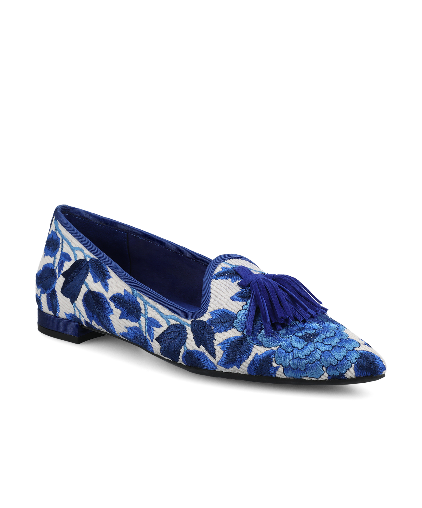 The Starfinch 15 Tassel – Empire Blue Teatime Embroidery
